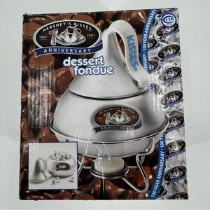 Hershey's Kisses 100th Anniversary Ceramic Dessert‎ Fondue Chocolate Set